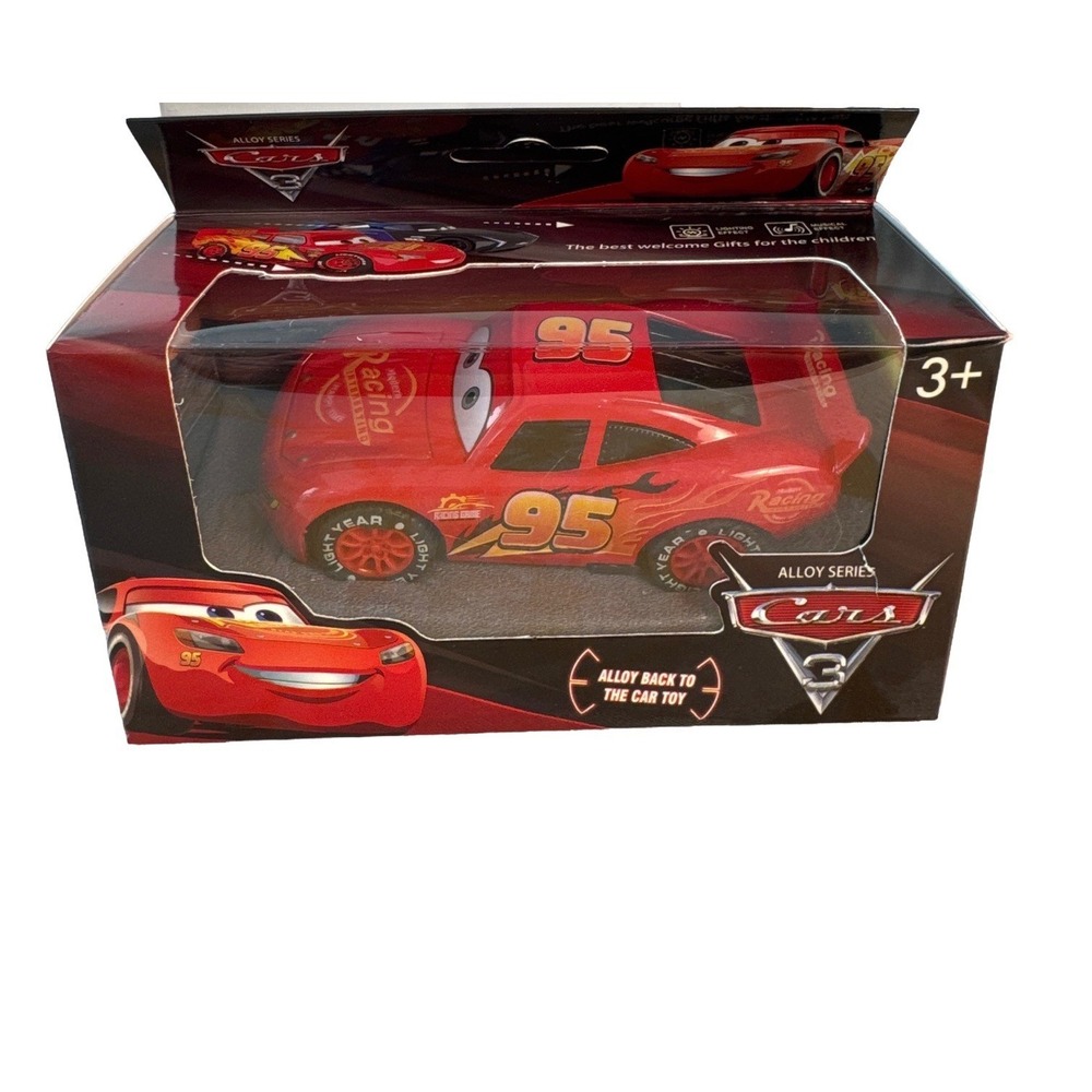 Disney Pixar Cars 3 Lightning McQueen Alloy Series Die-Cast Metal Pull Back Car
